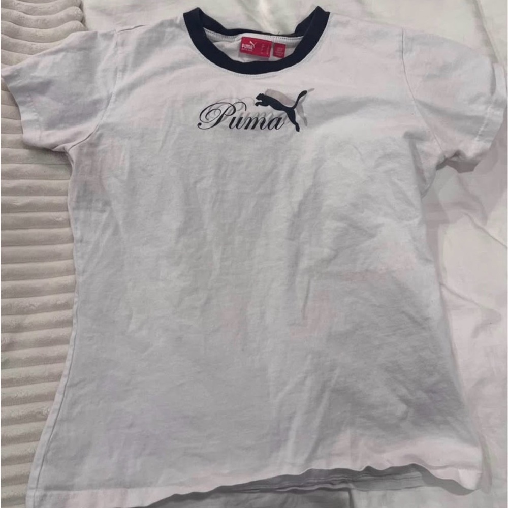 Puma White Tee with Black Logo